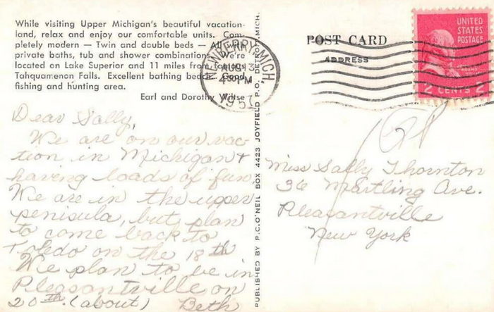 Tahquamenon Suites Lodging (Travelers Motel) - Old Postcard